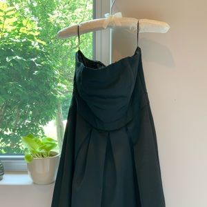 Express strapless midi formal dress